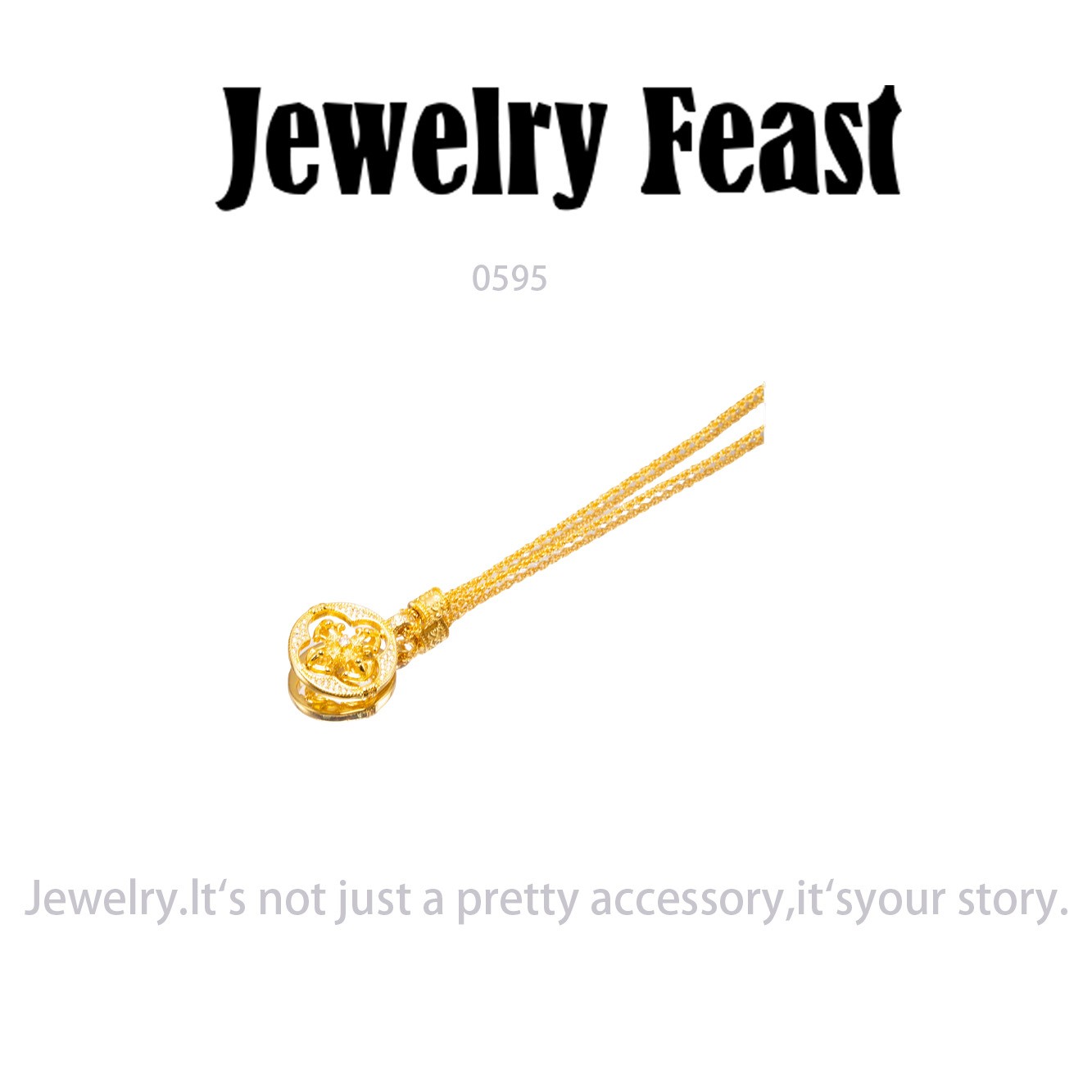 镀K金 Jewelry Feast   项链~0595（45cm）