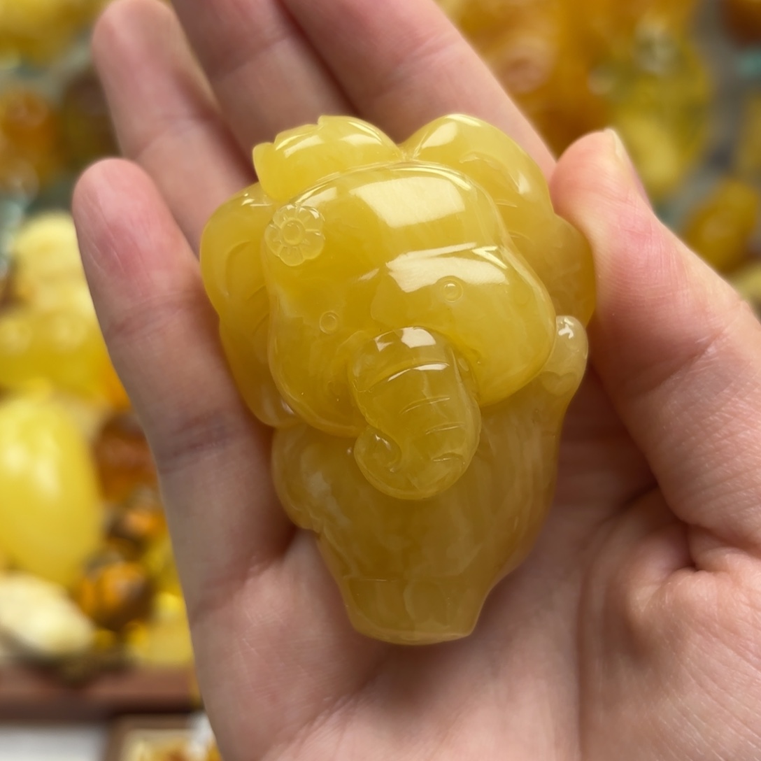 裸石蜜蜡未镶嵌蜜蜡吊坠打孔不退不换