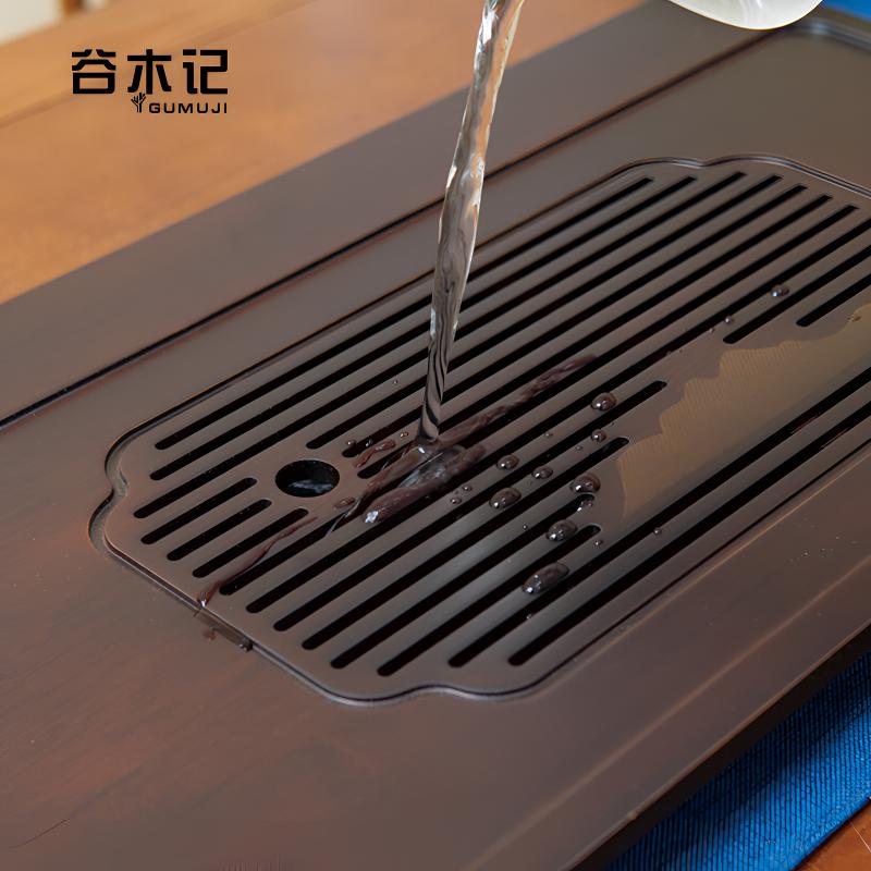 【大促冲量】中式胡桃色功夫办公家用桌面专用茶盘茶桌茶台一整套