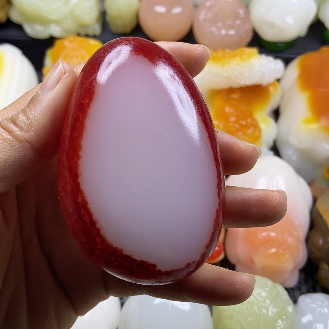 无花朵原石手把件