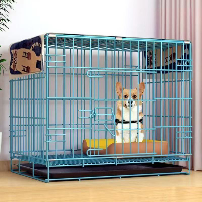 加粗可折叠狗笼子室内家用带厕所适合小型中型大型犬