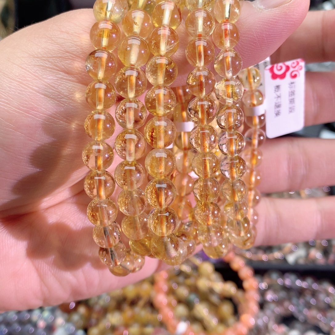 黄晶手链未镶嵌黄塔7