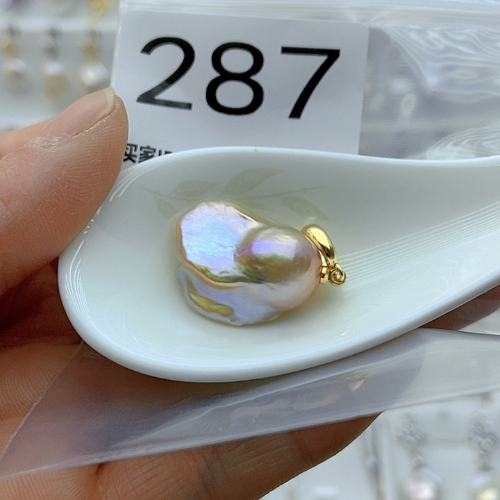 淡水珍珠颈饰银S925镶嵌