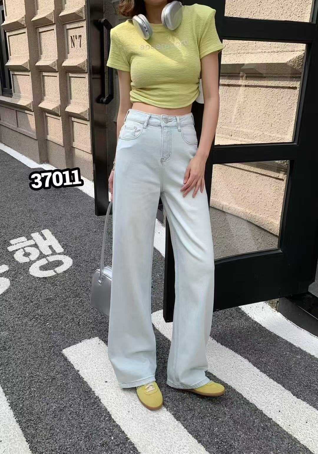 高品质专柜正品牛仔直筒裤37011