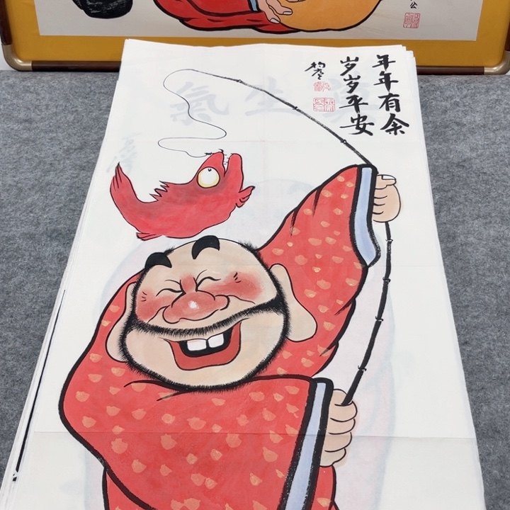 国画手绘禅意画一物一拍