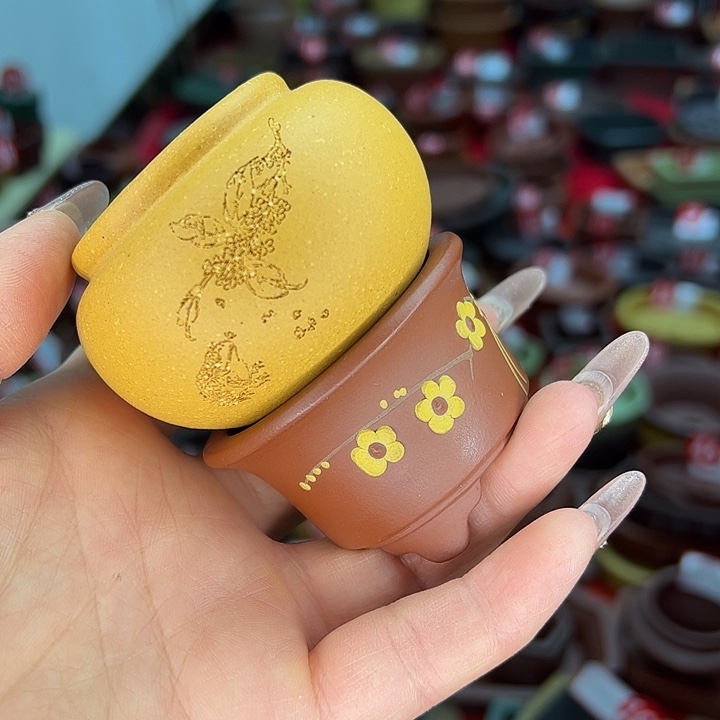 紫砂花盆小花盆可可爱爱