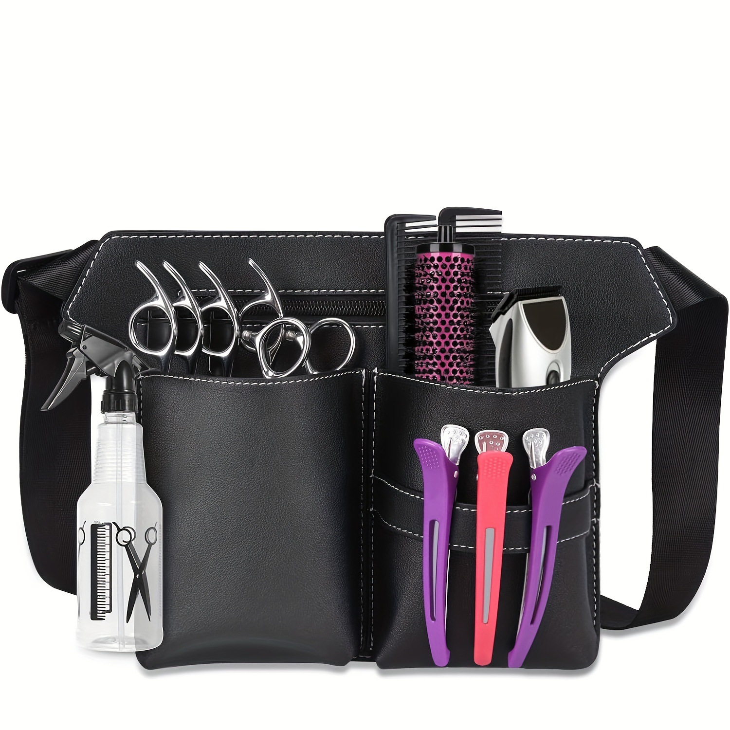 复古美发剪刀包发型师专用腰包理发工具包宠物美容剪刀包挎包