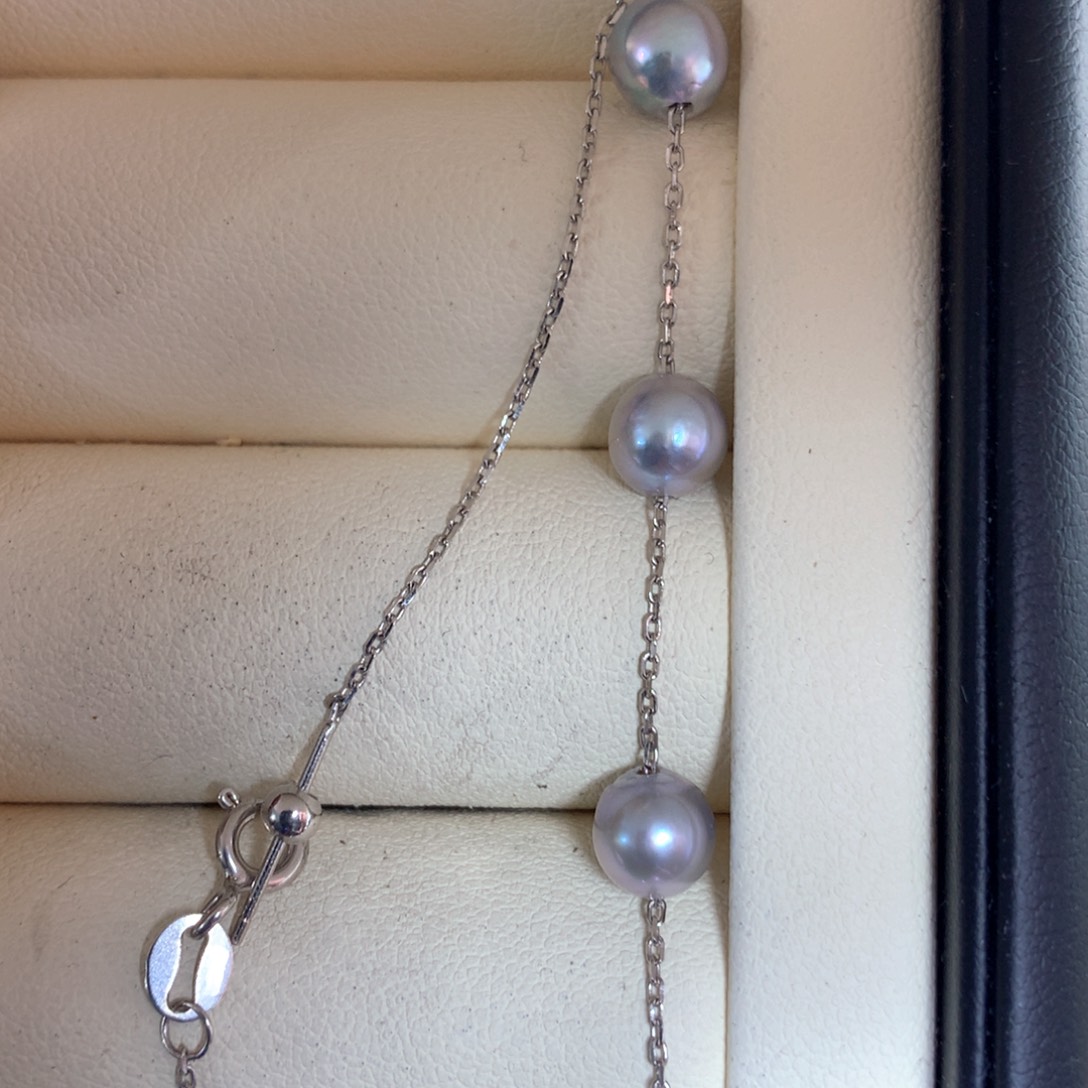 海水珍珠手链银S925镶嵌