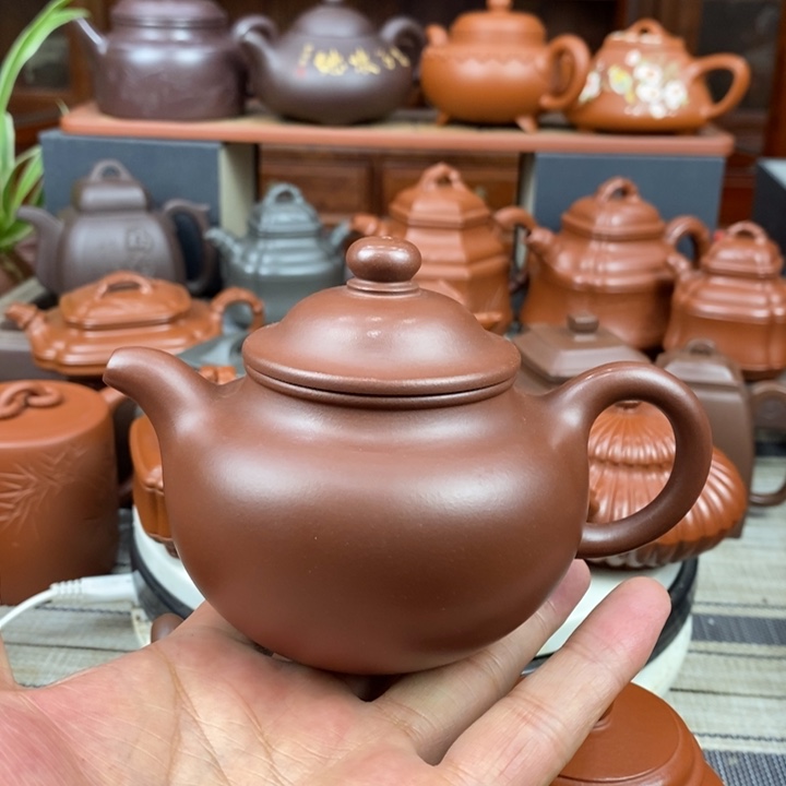 茶壶紫砂莲子260cc原矿老紫泥特价