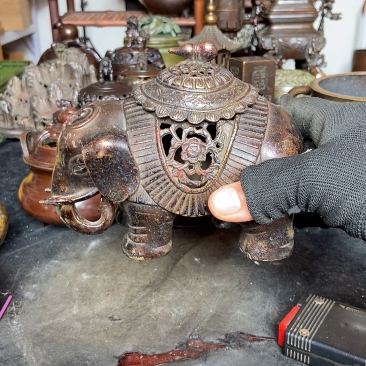 铜器工艺品摆件香炉摆件