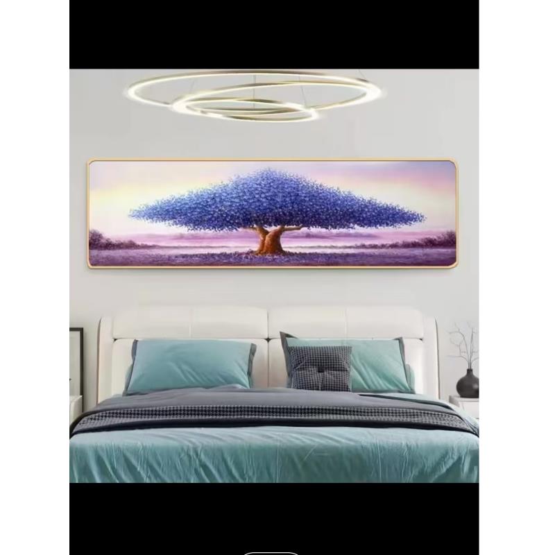 镶钻【紫气东来】304轻奢卧室画装饰大气横幅卧室背景墙装饰画捡漏