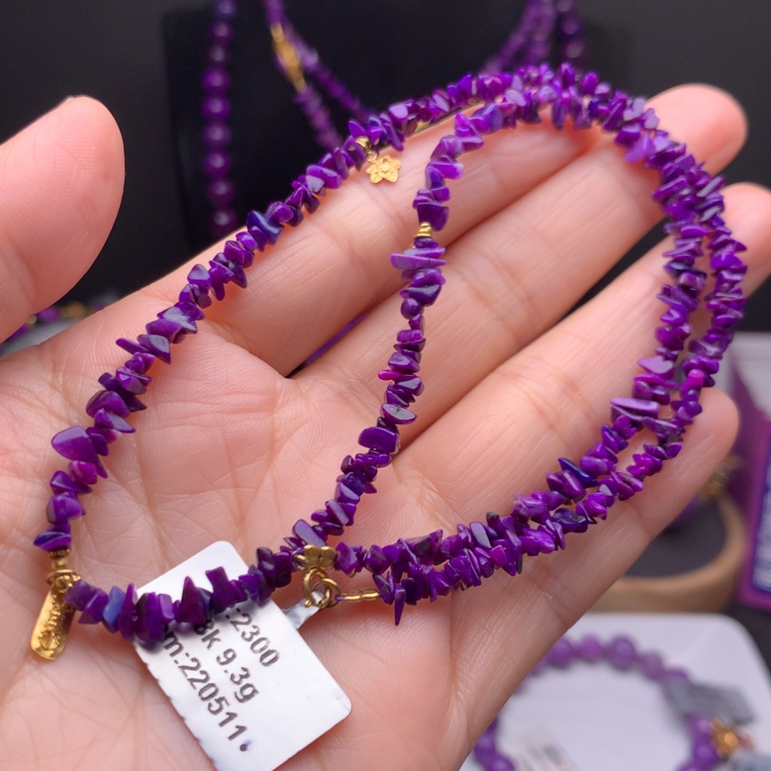 苏纪石（舒俱来）18K金镶嵌项链