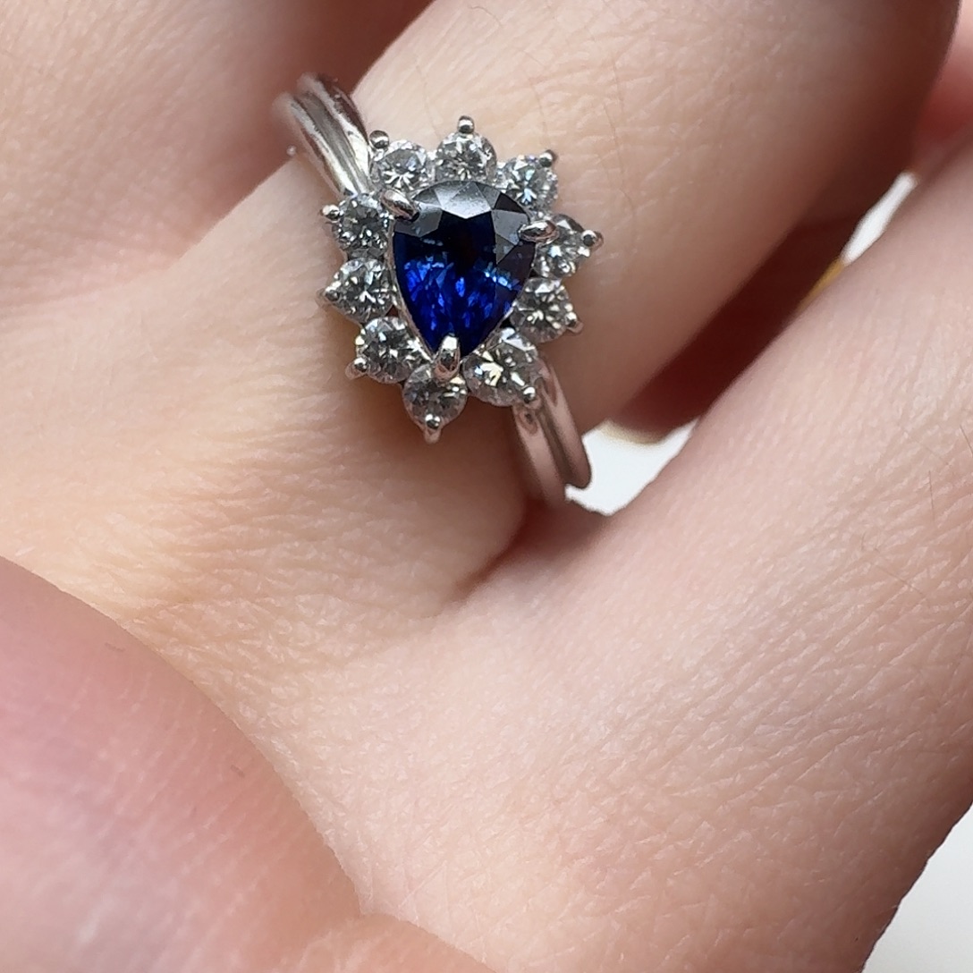 蓝宝石未镶嵌戒指