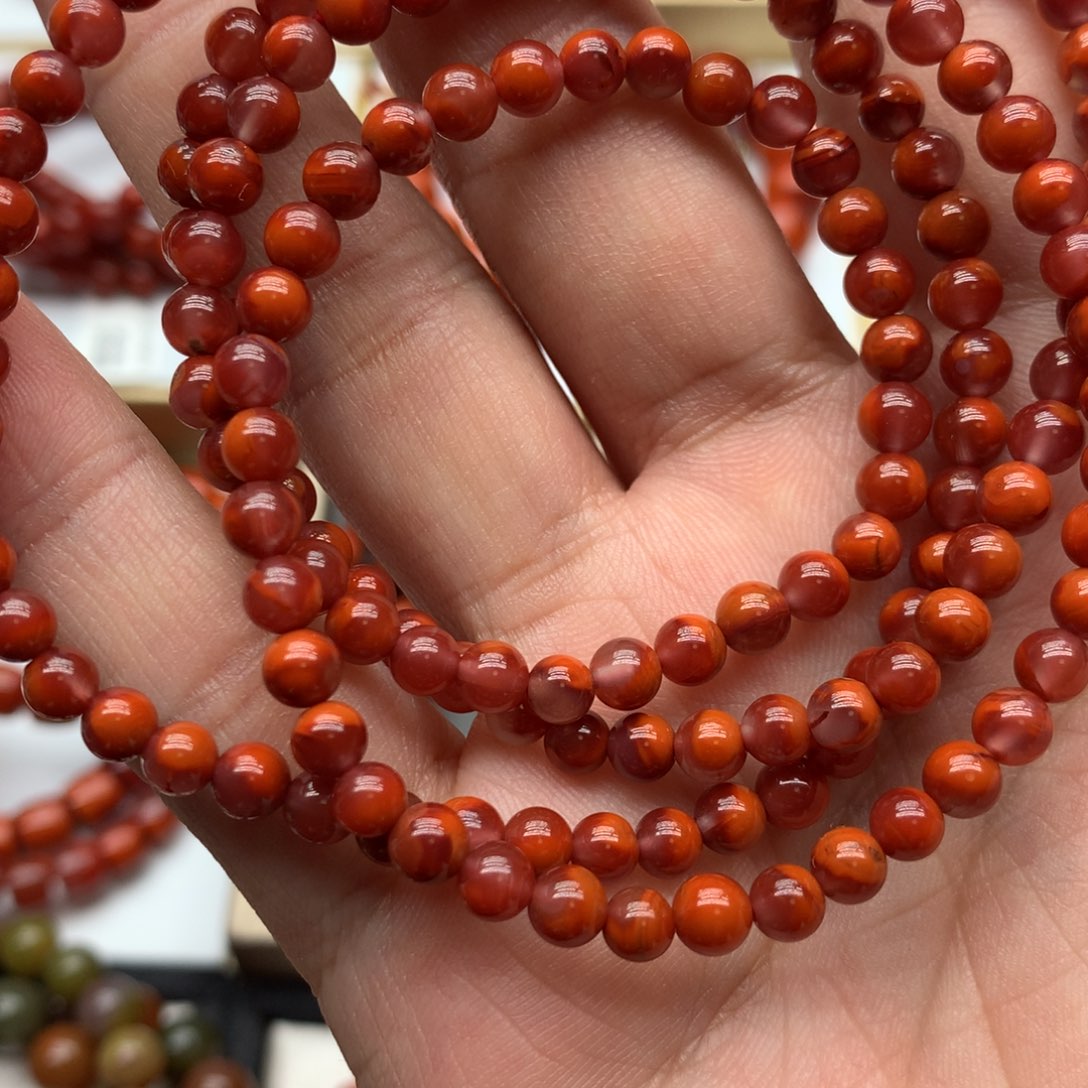 南红玛瑙手链未镶嵌真****字