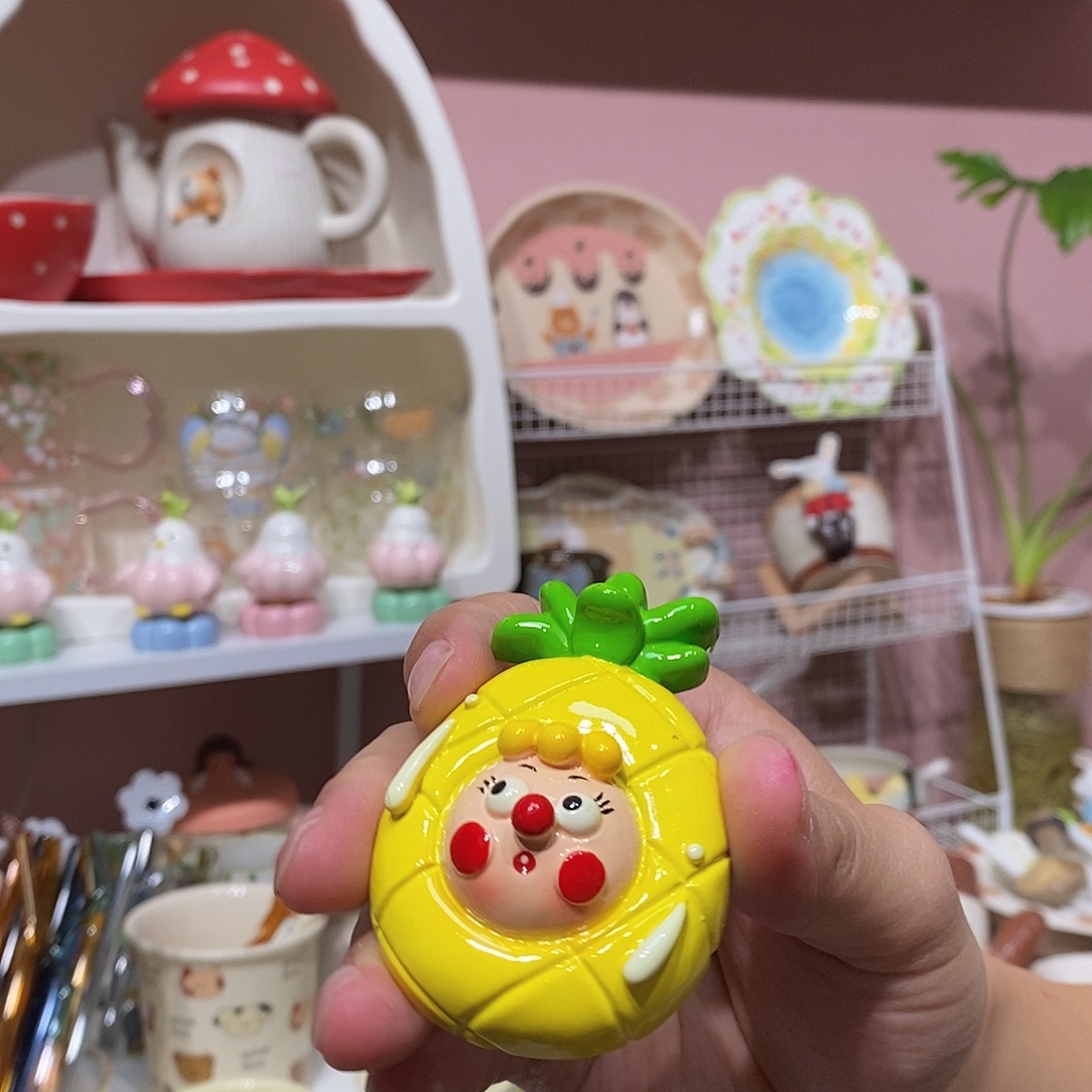 陶瓷冰箱贴菠萝一个