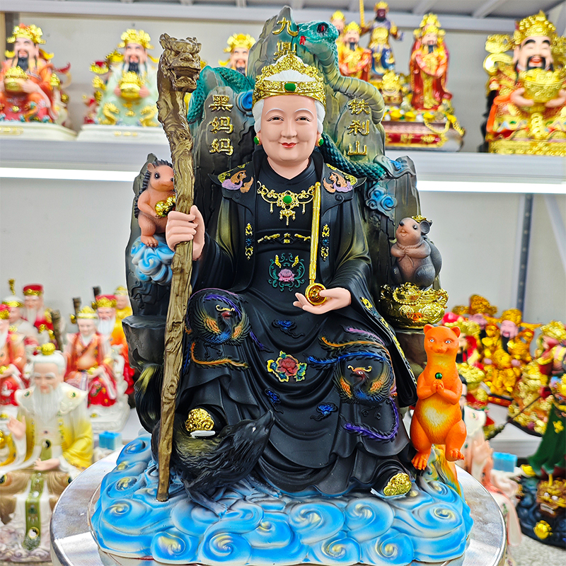 黑妈妈像树脂黑老太神像铁刹山黑妈妈东北家用堂口供奉摆件