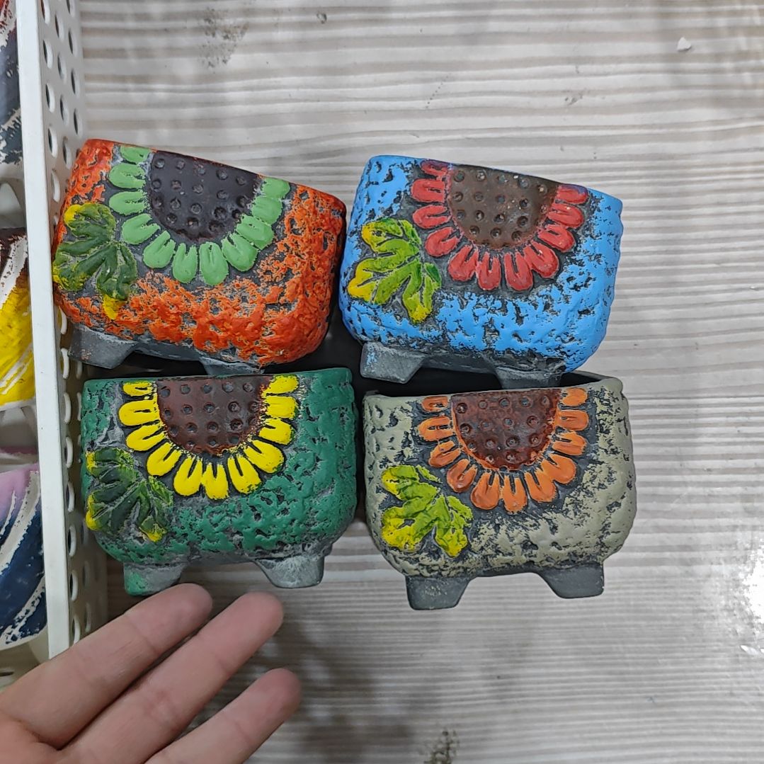 红陶吸水透气的白陶花盆凑满12发货