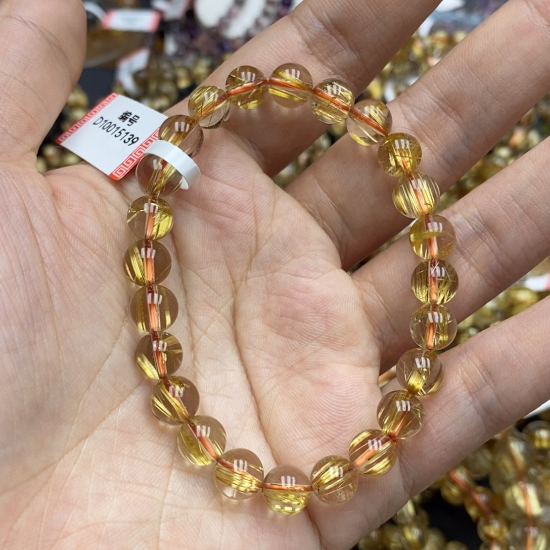 发晶手链未镶嵌红*卓慕水晶钛晶d10015139n