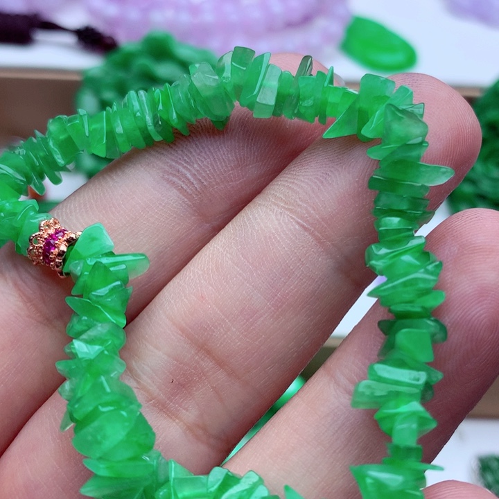 翡翠未镶嵌手链手串