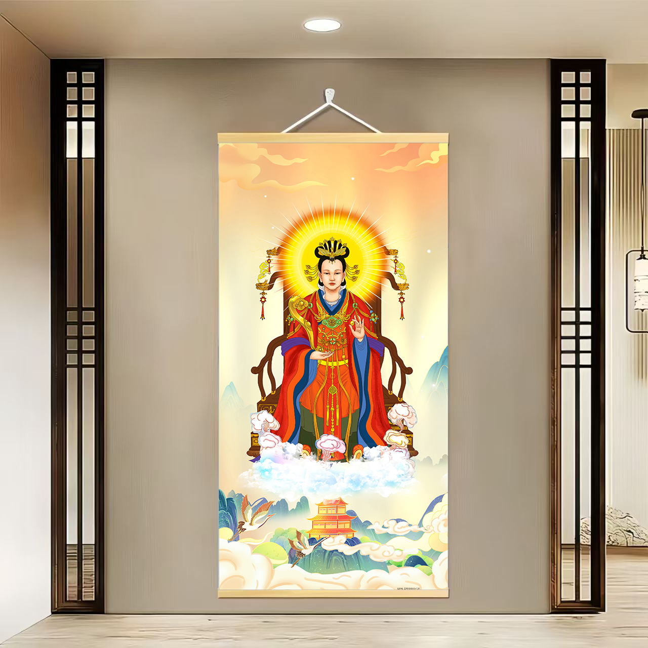 【527号 王母娘娘】60x120cm现代简约挂轴装饰画办公室家居装饰画