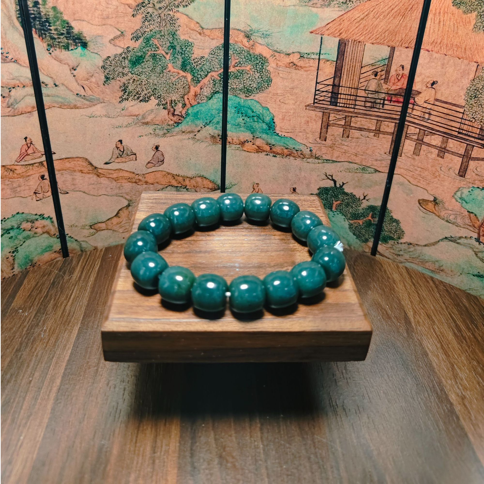 W和田玉桶珠手串（卡14）1209