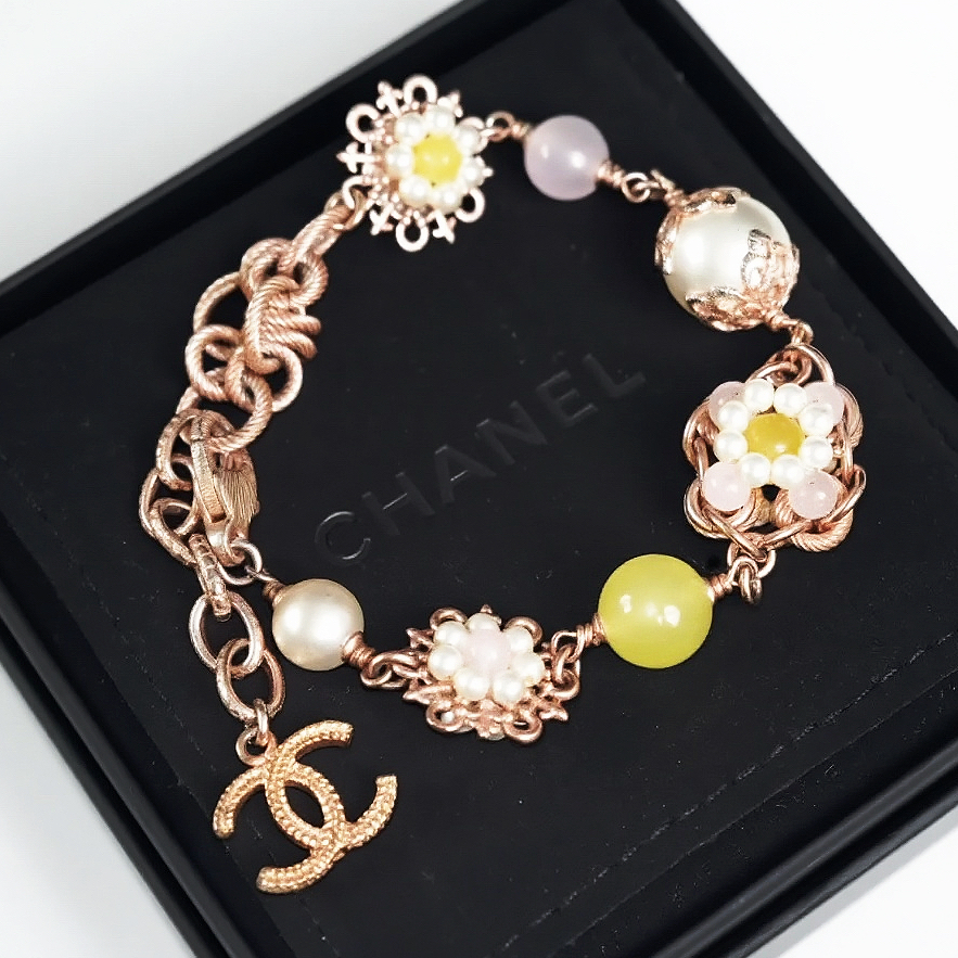 Chanel 首尔珠珠玫瑰金手链
