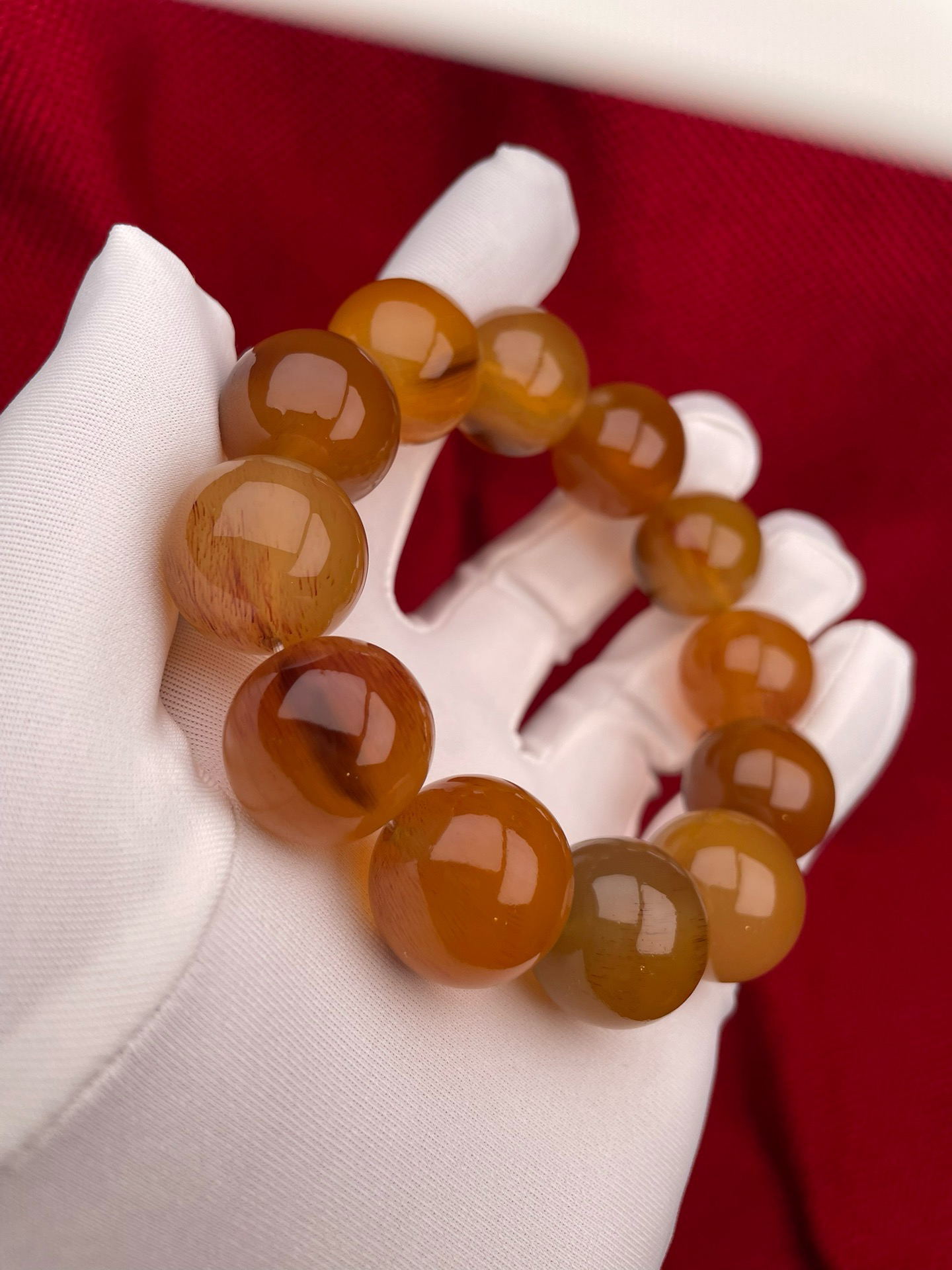 非金属亚克力手链 纯天然牛角手串2.0， 