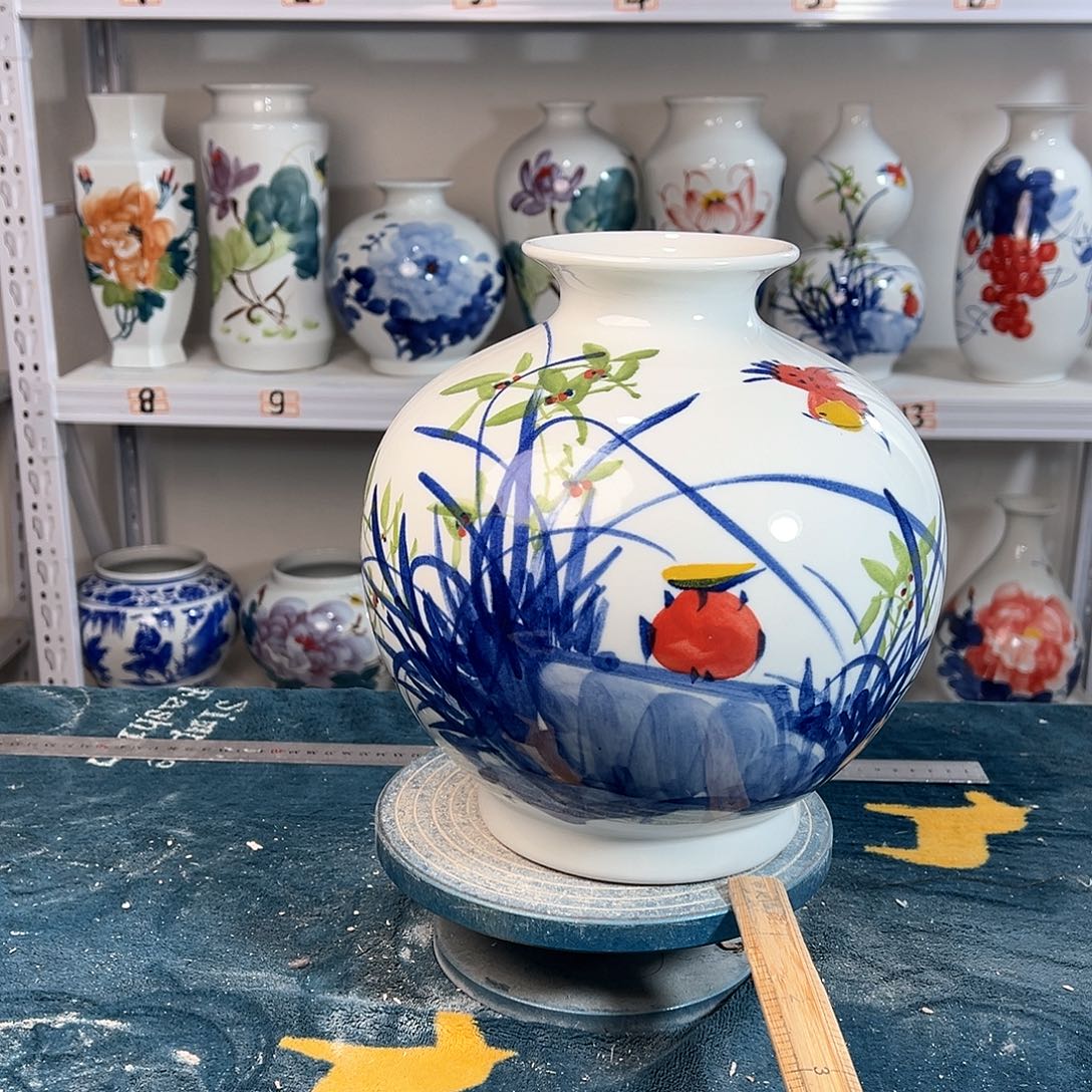 摆件景德镇陶瓷石玉鸟