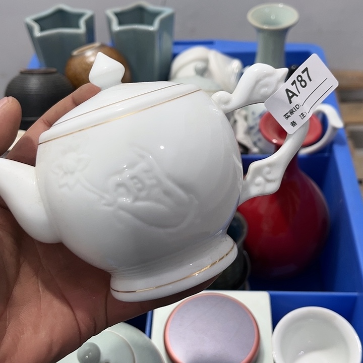 茶具默认微瑕瓷器、茶具、壶、摆件，介意勿拍 