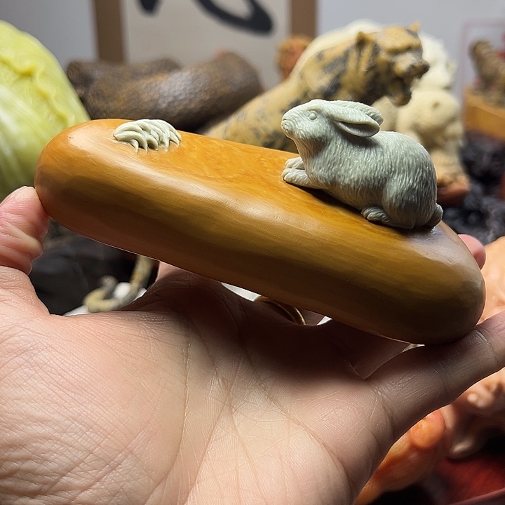 东北石松花石摆件