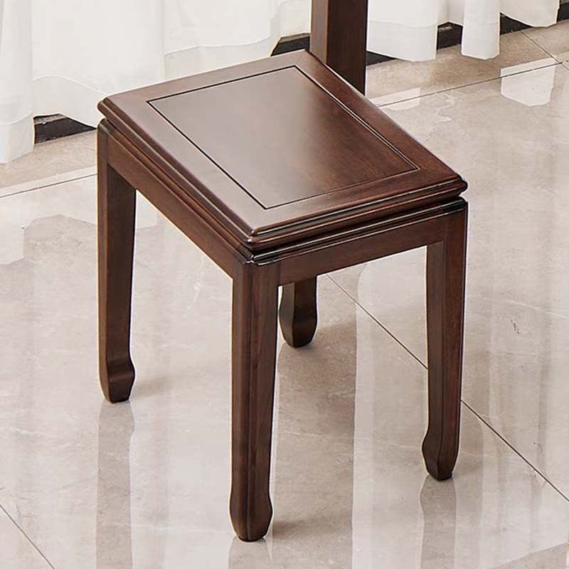 安庭木作乌金木马蹄凳家用方凳茶凳矮凳家用客厅凳鞋凳木凳