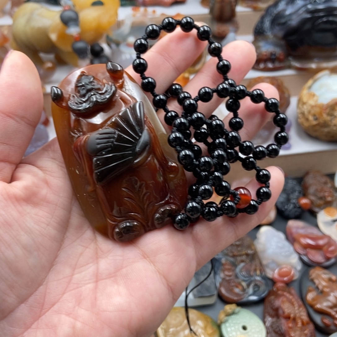 柔***哥玛瑙/玉髓未镶嵌挂件