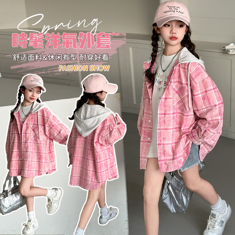 （外套）女童外套春装棒球服2025新款春款网红中大童儿童装夹克 