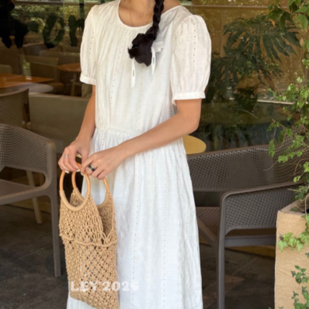 PanPan【法式极简风】【棉布刺绣】【气质款连衣裙】