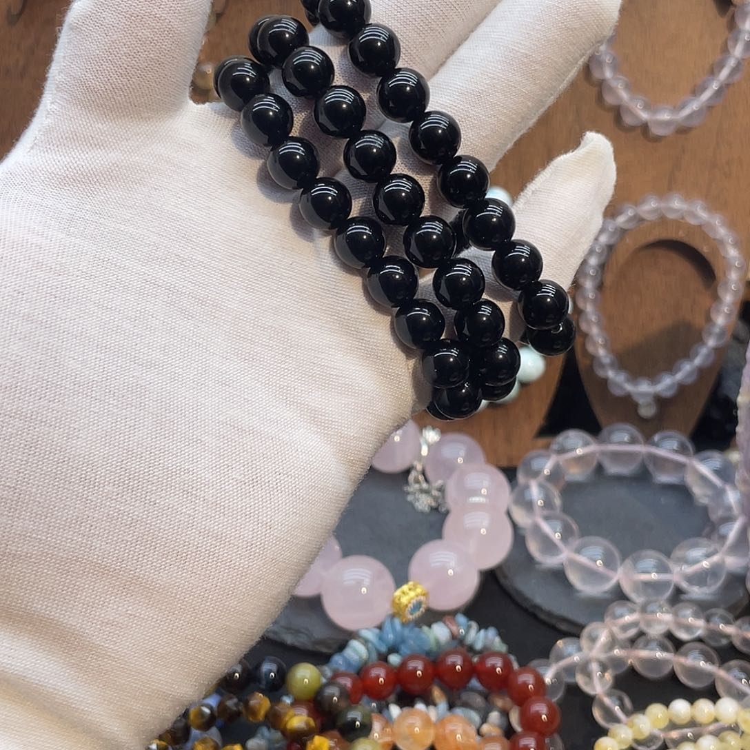 水晶手链未镶嵌黑曜石