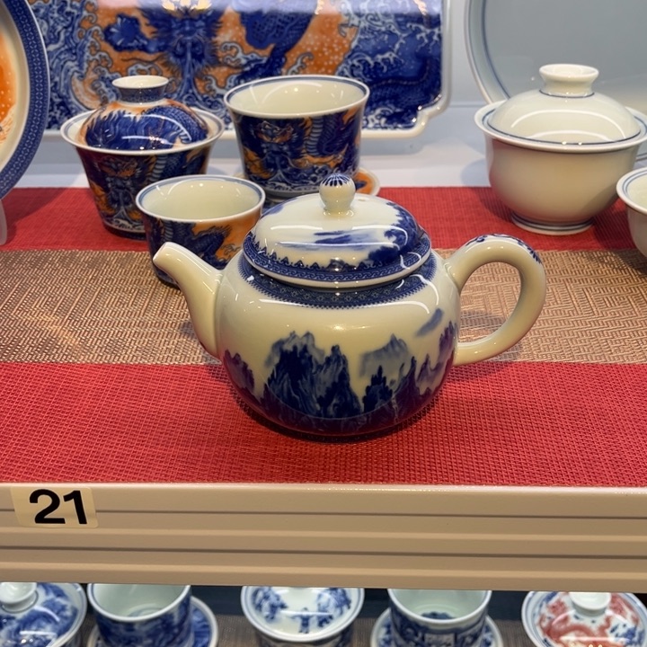 壶垂***影千里江山300cc茶壶