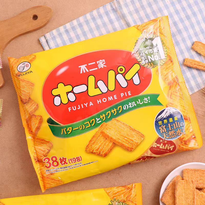 【2袋】日本原装进口不二家小麦黄油千层酥饼干休闲食品小吃零食