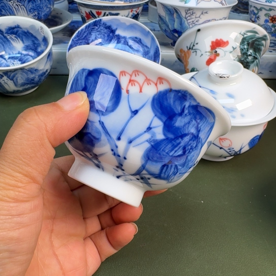 陶景德镇纯手绘茶具圆274