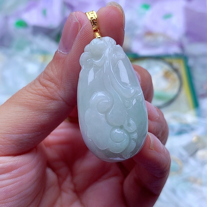 翡翠颈饰银S925镶嵌翡翠