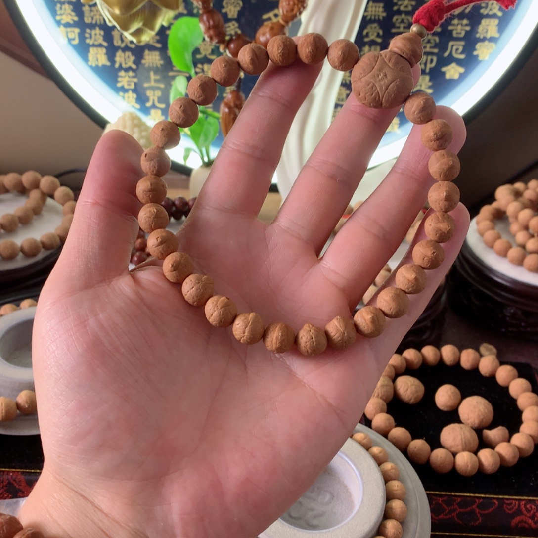 凤眼菩提手串10一物一图手持红皮