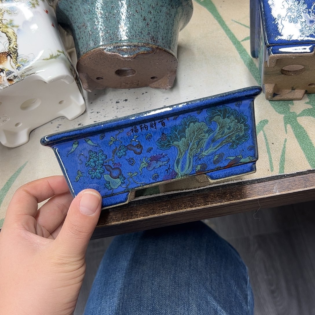 花盆紫砂850号瑕疵15/12/5cm窑变