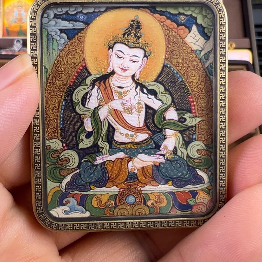 鲸***生吊坠藏卡手绘萨垛