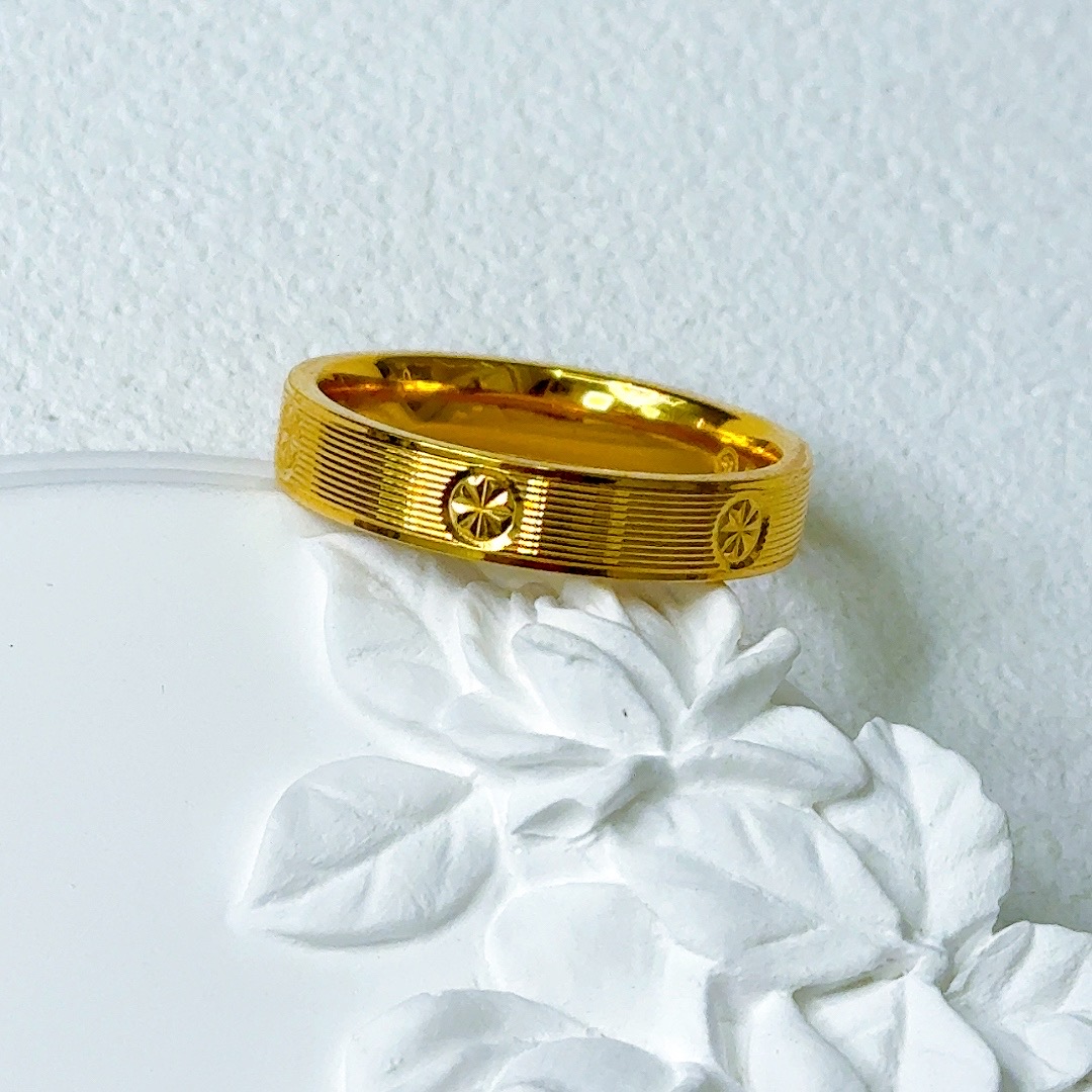 高定米字印花闭口戒指E022