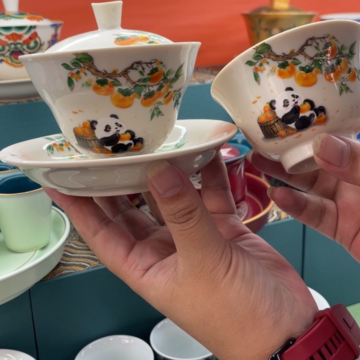 景德镇陶瓷盖碗茶具