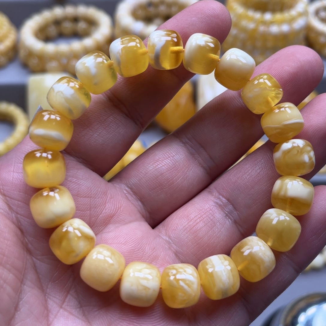琥珀未镶嵌手链手串