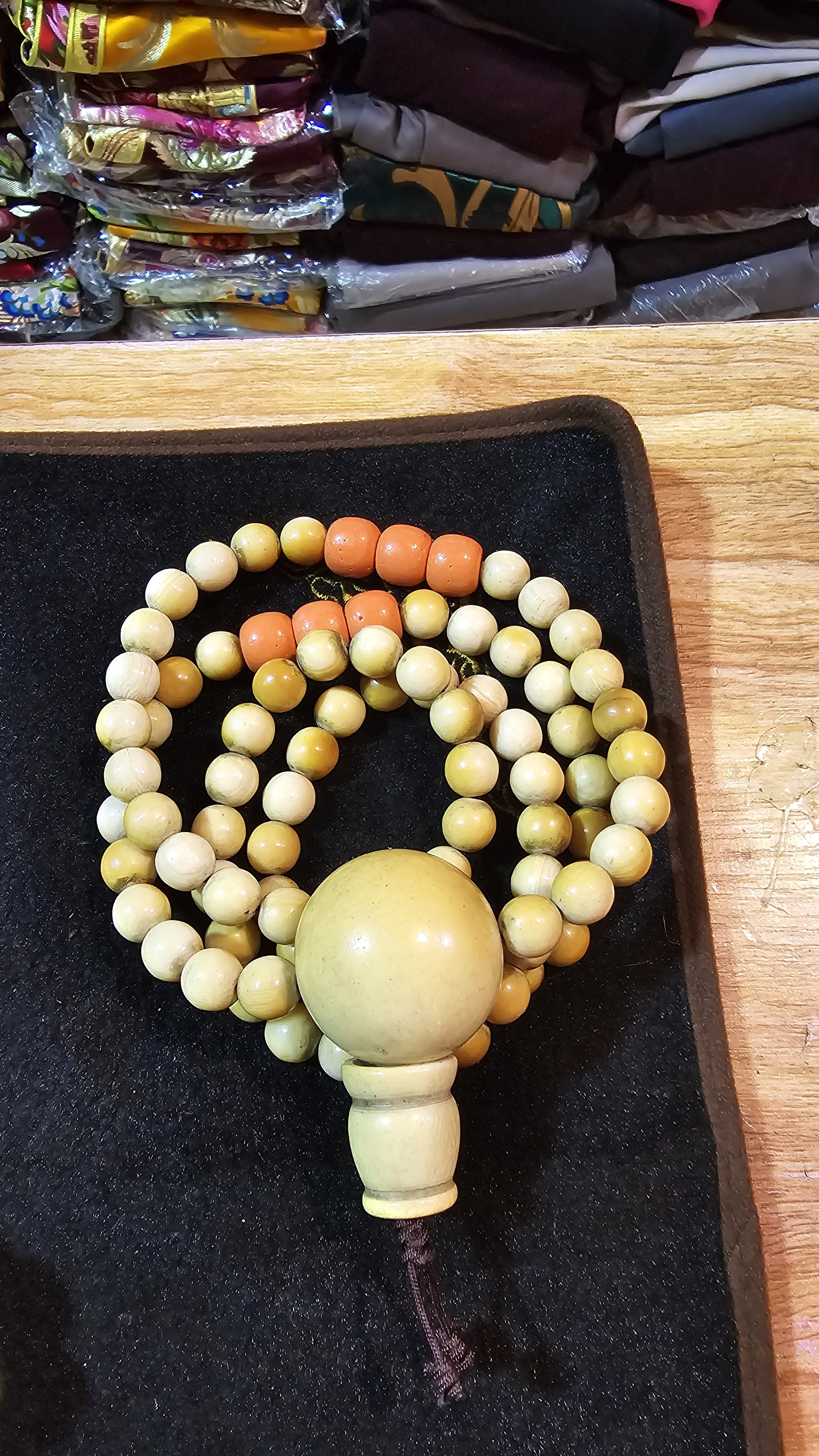 非金属棉绳项链 藏饰新款复古仿象牙项链