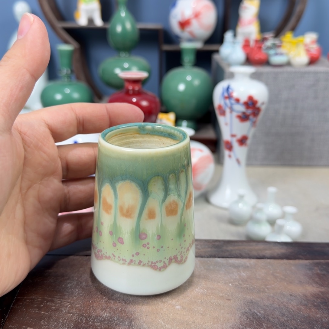 陶瓷手工小花器摆件