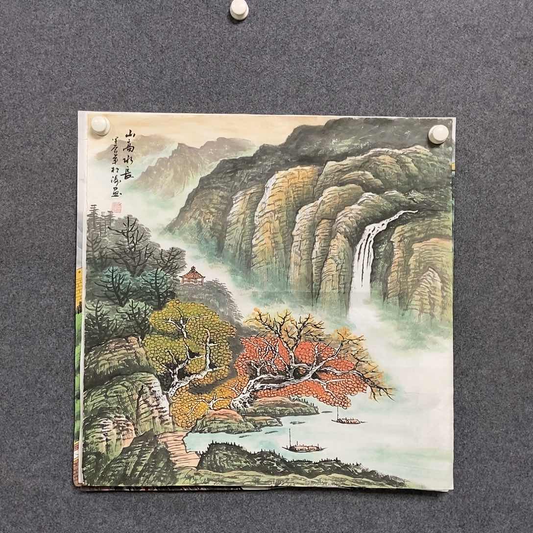 国画四尺斗方一副