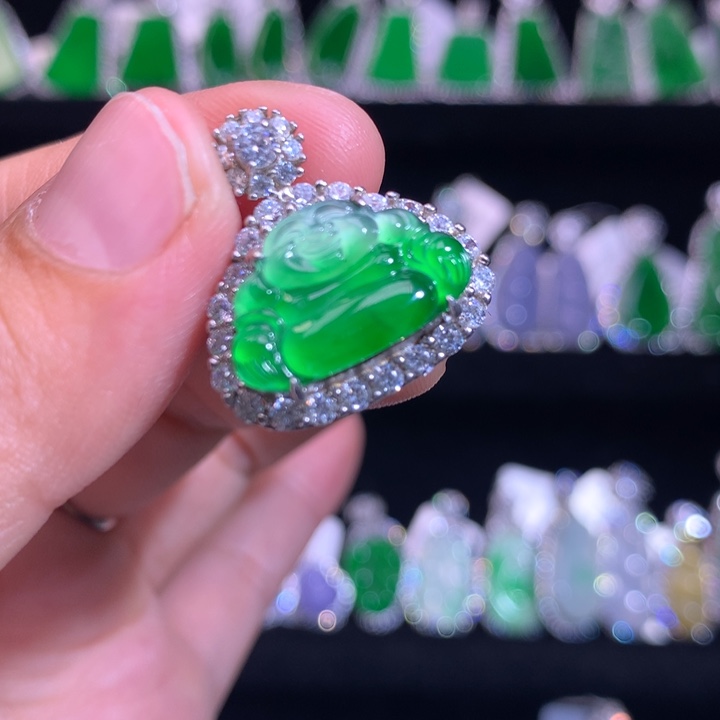 【闪购商品】颈饰银S925镶嵌翡翠天然翡翠