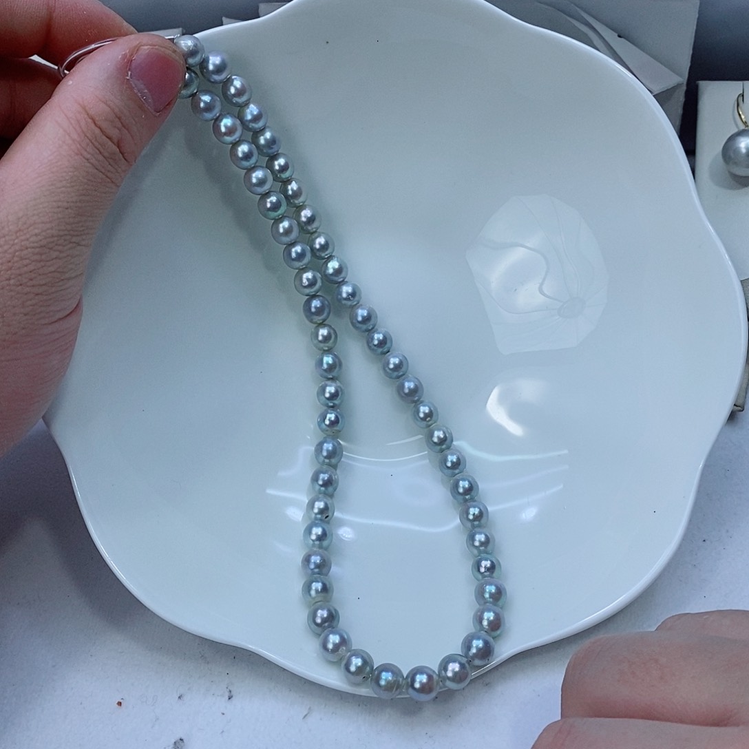 海水珍珠颈饰银S925镶嵌